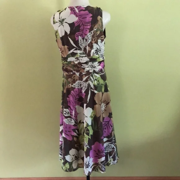 Charter Club Women’s Sleeveless Floral Surplice Dress - Picture 3 of 8